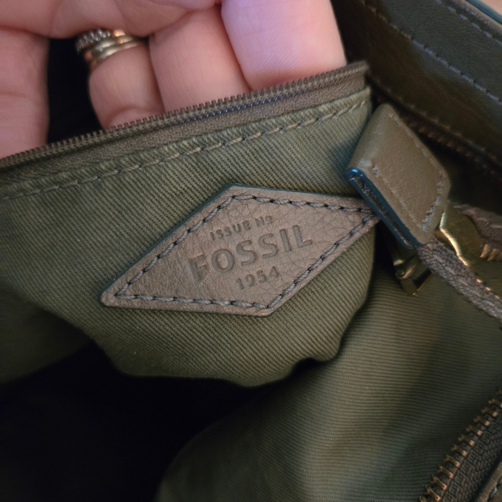 Fossil Maya Large Hobo Crossbody Bag Olive Green Leather ZB7285 Classic Minimal - Picture 5 of 9